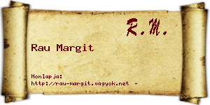 Rau Margit névjegykártya